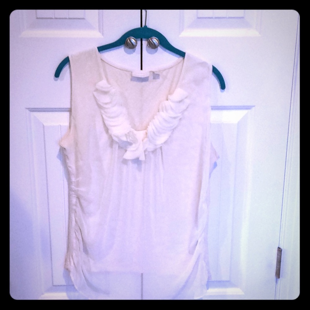 Cream sleeveless top